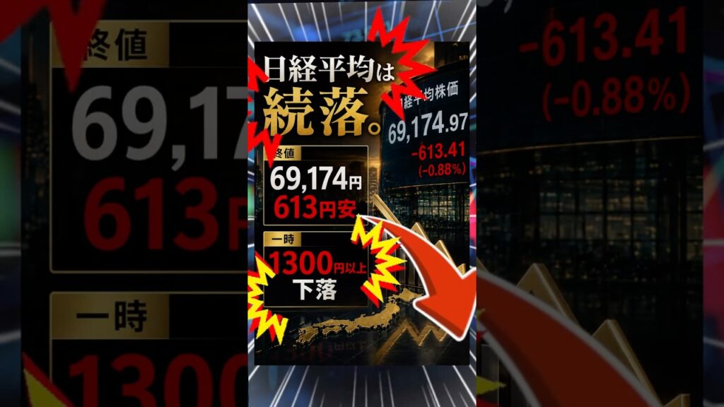 【日経平均急落】AI株崩壊…7万円防衛なるか⚠️ 【日経平均急落】AI株崩壊…7万円防衛なるか⚠️