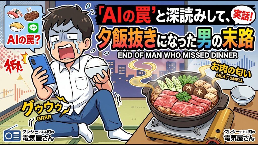 【悲報】すき焼きの連絡を「AIの罠」と深読みした男の末路が切なすぎる…！【大失敗】