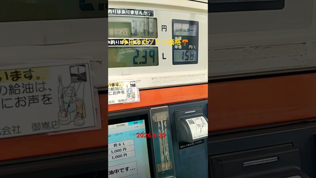 今日のガソリン価格🎊