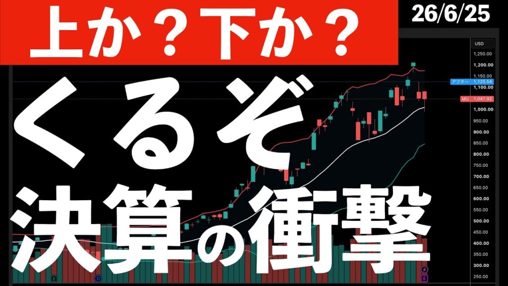 【上か？下か？】マイクロン決算の影響はいかに！　#米国株 #日経平均 #sp500 #soxl #nvda