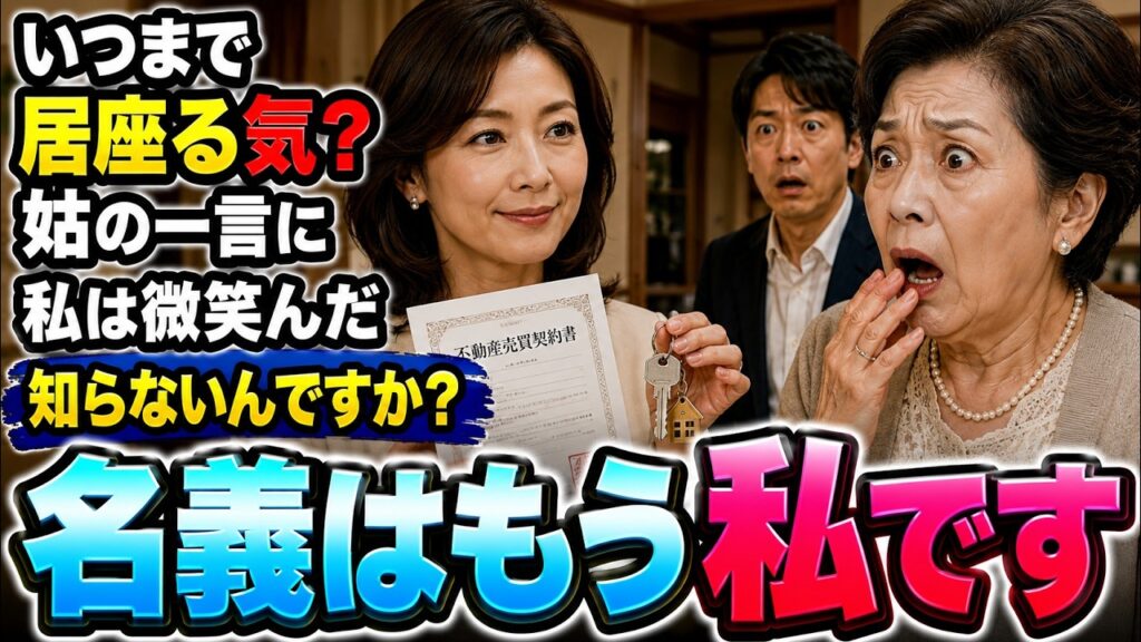 離婚から1週間、「いつまで居座る気」と笑う姑。私は静かに微笑み「この家、私が1億円で買い取ったんです」と告げ、姑は絶句した