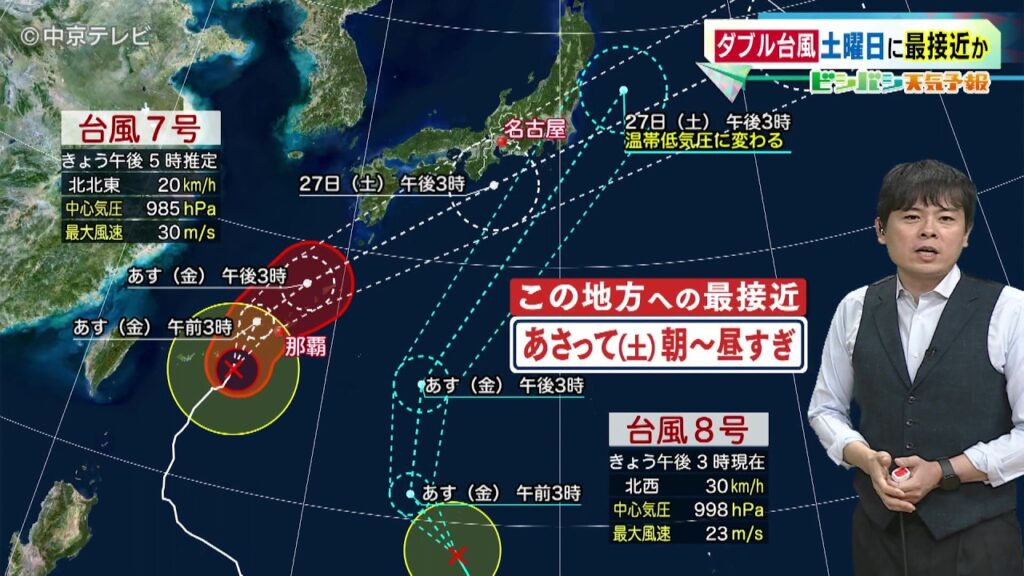 【ビシバシ天気】“ダブル台風”土曜日に最接近か　26日も大雨に注意（2026/6/25 17:25放送）