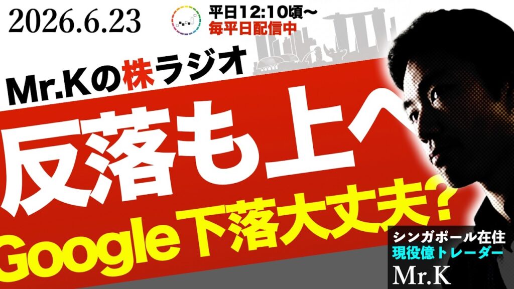 【反落】Googleの急落とメモリ株のATH