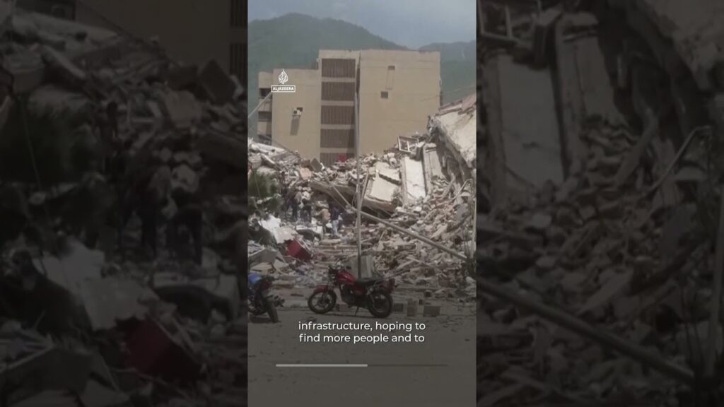 Hundreds trapped beneath buildings a day after Venezuela’s twin earthquakes | AJ #shorts