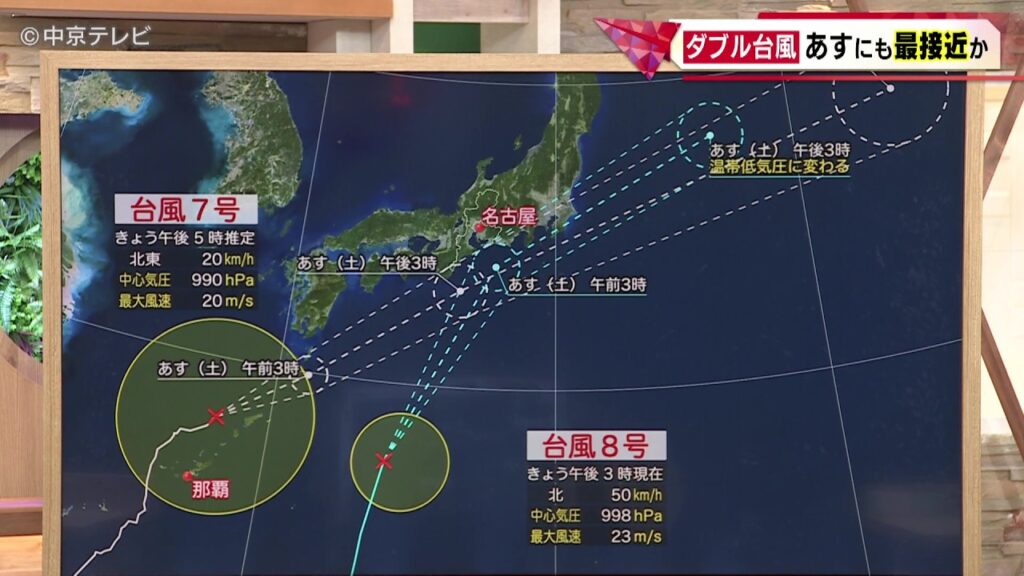 【ビシバシ天気】ダブル台風 27日にも最接近か 土曜にかけ大雨に警戒!(2026/6/26 17:25放送) 【ビシバシ天気】ダブル台風 27日にも最接近か 土曜にかけ大雨に警戒!(2026/6/26 17:25放送)