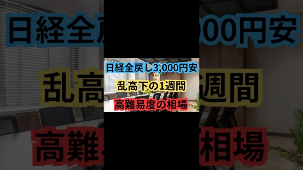 【警戒⚠️】「日経平均全戻し3,000円安、週明けはどう動くか」#shorts
