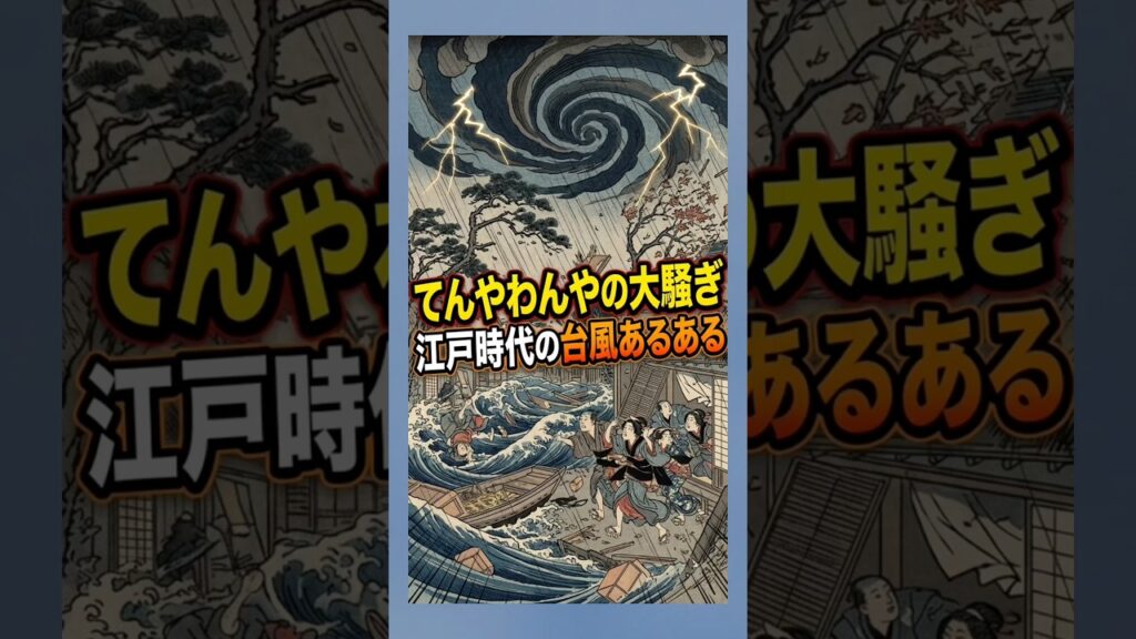 天気予報のない江戸時代の台風（大風）は屋根が吹っ飛び、街は海になり、物価は爆上がり