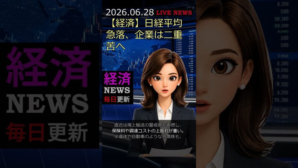 日経平均急落、企業に原油高の二重苦 #Shorts