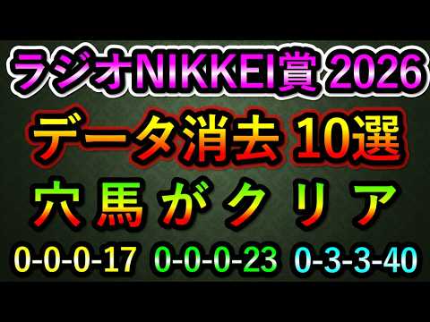 ラジオNIKKEI賞2026 【消去データ10選】　穴馬がクリア