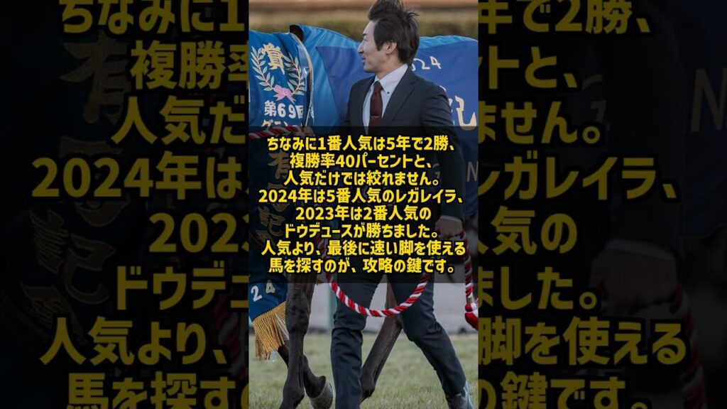 有馬記念で一番堅い買い方 過去5年で上がり最速の馬が3着内を外していない #Shorts 有馬記念で一番堅い買い方 過去5年で上がり最速の馬が3着内を外していない #Shorts