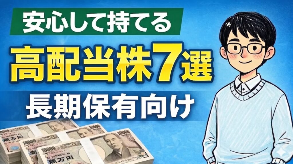 【安心して持てる】長期保有向け高配当株7選｜利上げ・インフレ時代に選ぶならこの銘柄