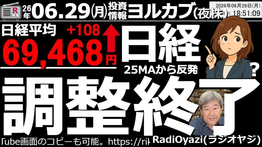 【ヨル株!(投資情報)】日経平均は小幅上昇。チャート上の25MAから強く反発しており、続伸の可能性も高そうなチャートだが、売り圧力も強いので慎重に判断すべき。285Aキオクは今日も約4兆円の売買代金。 【ヨル株!(投資情報)】日経平均は小幅上昇。チャート上の25MAから強く反発しており、続伸の可能性も高そうなチャートだが、売り圧力も強いので慎重に判断すべき。285Aキオクは今日も約4兆円の売買代金。