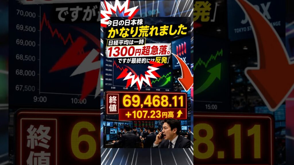 【日経乱高下】7万円目前で急反発…まだ油断できない⚠️