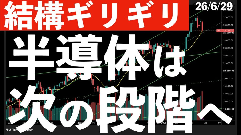【結構ギリギリ】半導体サイクルは次の段階に行くのか？　#米国株 #日経平均 #sp500 #soxl #nvda