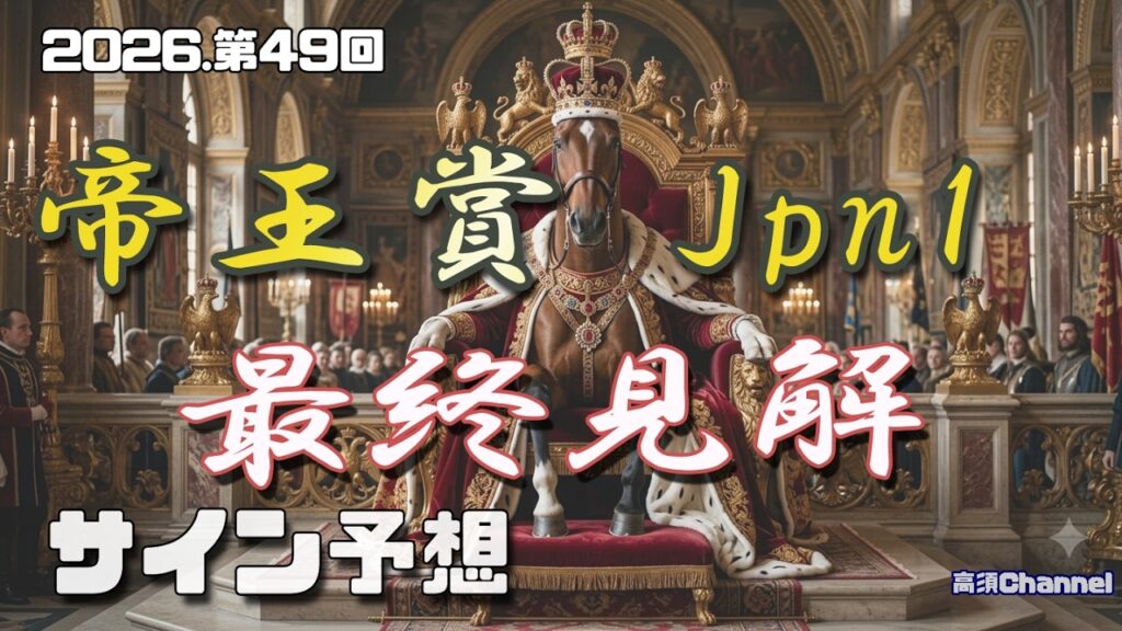【2026　帝王賞】　最終見解