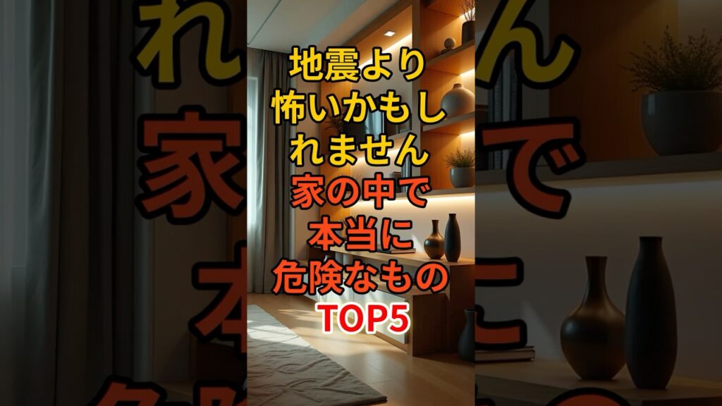 地震より怖いかもしれません家の中で本当に危険なものTOP5#資源#備蓄品#防災#地震#津波#緊急事態#熱中症