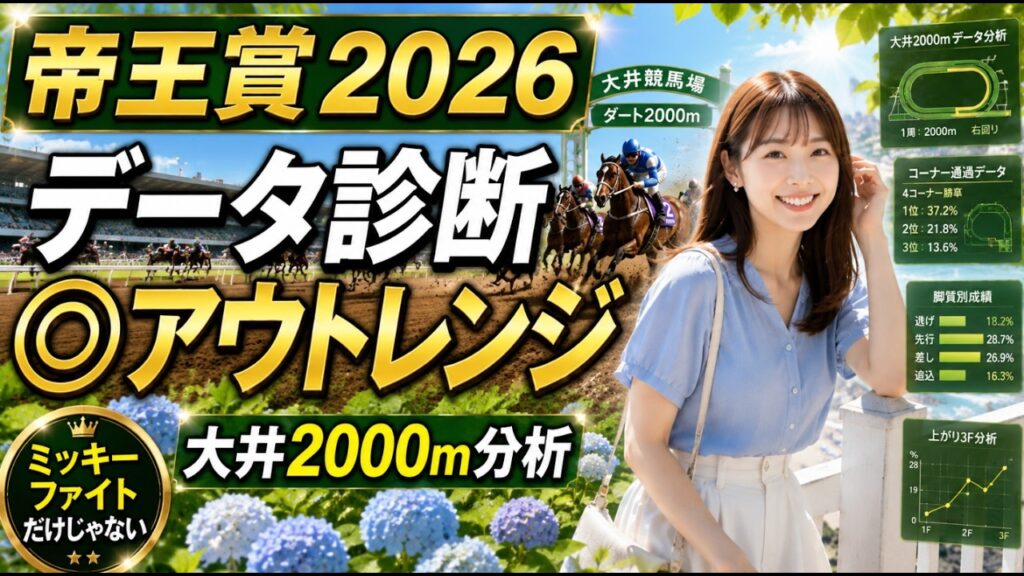 【帝王賞2026 分析】大井2000m実績で読む！◎アウトレンジ評価の根拠