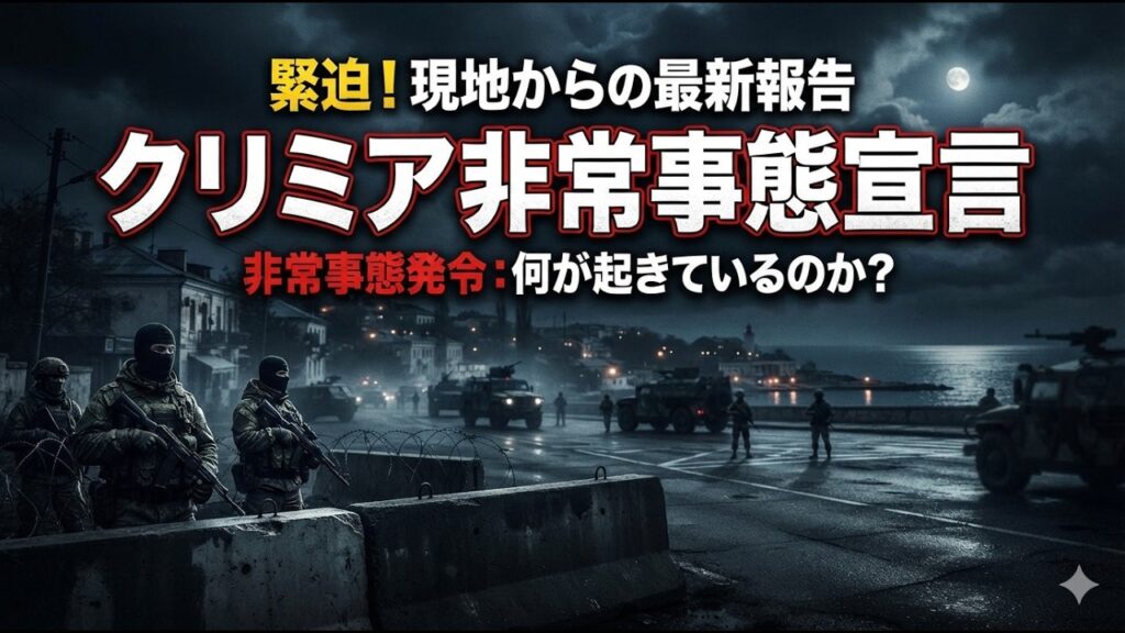 【戦況激変】クリミアに非常事態宣言…停電・燃料不足・ドローン攻撃で日常が崩壊