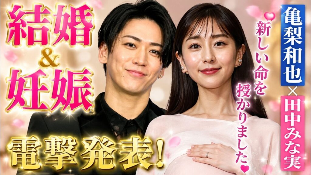 【亀梨和也が結婚発表】田中みな実との電撃報告＆妊娠公表…新しい命と歩む未来に祝福の声#亀梨和也 #田中みな実 #芸能ニュース
