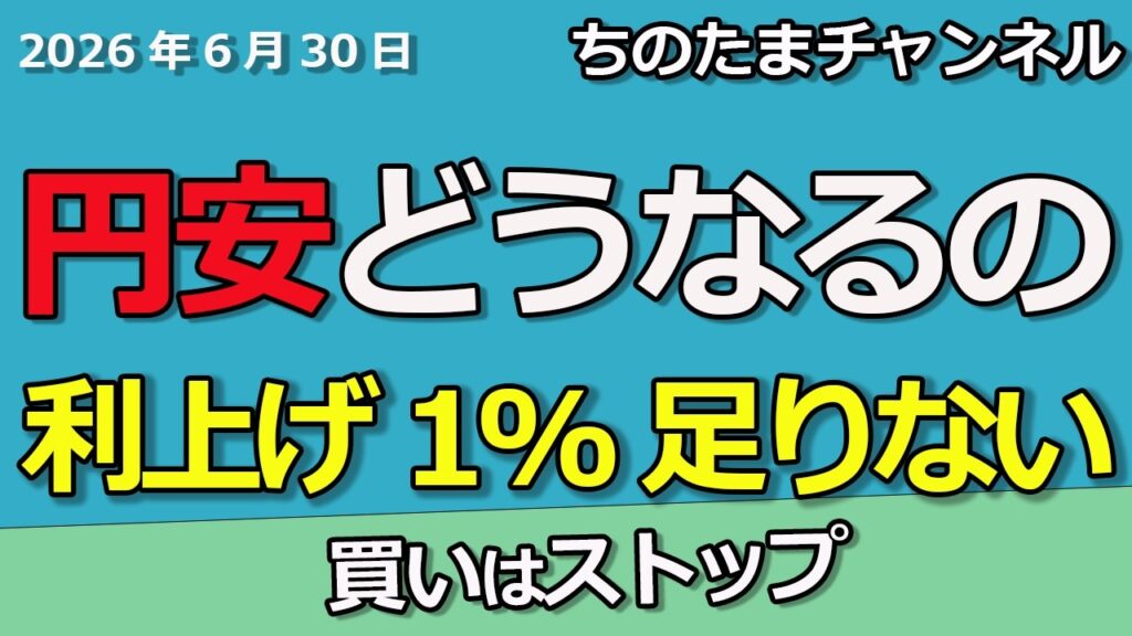 利上げすぐやれ！？円安は止まりませんが。日経平均株価の上昇は。
