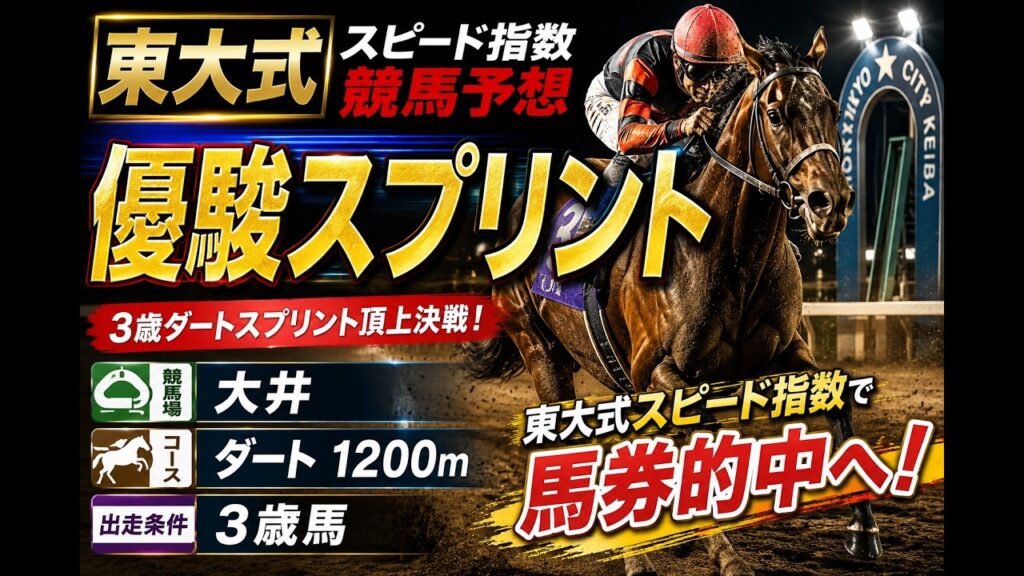【優駿スプリント２０２６】東大式スピード指数による競馬予想