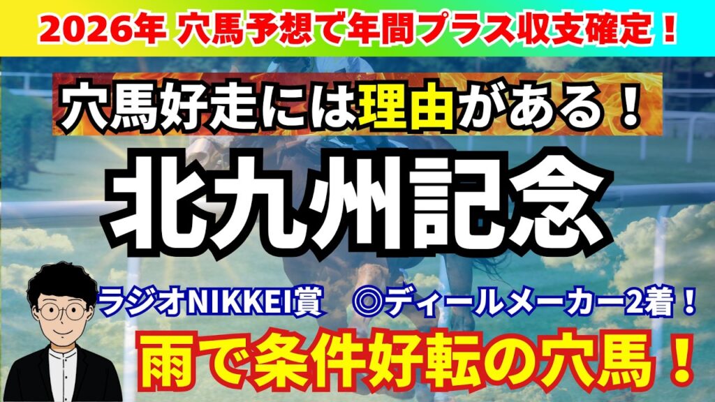 【北九州記念2026】ラジオNIKKEI賞◎ディールメーカー推奨!雨を味方に!道悪なら条件好転の穴馬を紹介! 【北九州記念2026】ラジオNIKKEI賞◎ディールメーカー推奨!雨を味方に!道悪なら条件好転の穴馬を紹介!