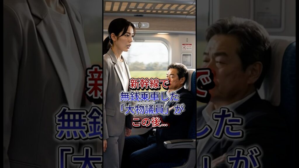 【放送事故】新幹線で無銭乗車！？自称「大物議員」の末路が悲惨すぎた…#スカッとする話 #新幹線 #国会議員 #無銭乗車 #鉄道警察 #神展開 #迷惑客 #成敗 #shorts #ショートドラマ