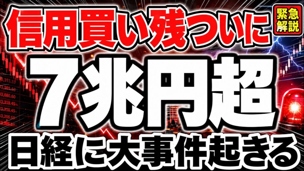 【需給崩壊】日経信用買い残ヤバすぎる