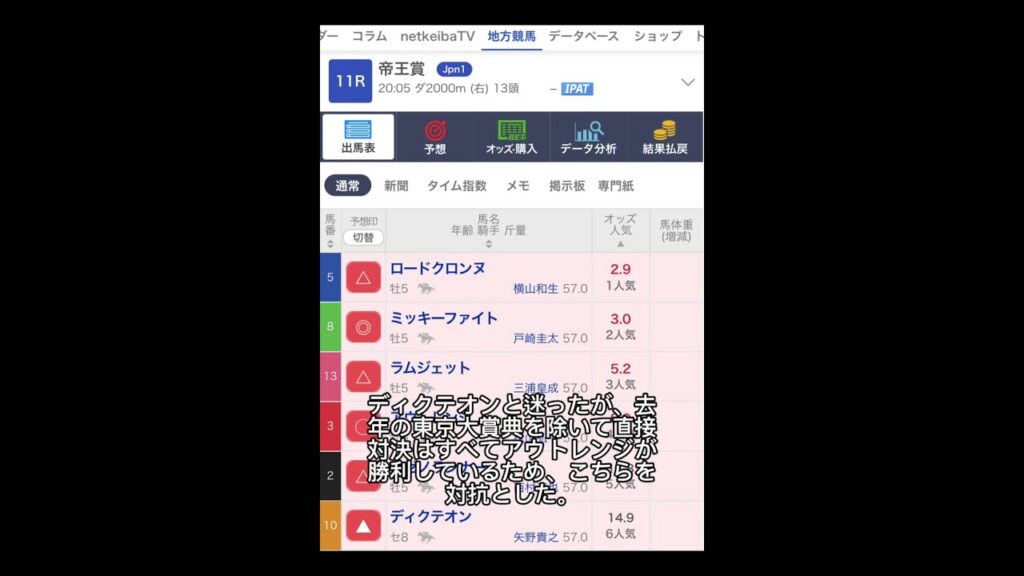 【競馬予想】帝王賞2026の本命  #帝王賞 #大井競馬 #競馬予想 #地方競馬 #ミッキーファイト #アウトレンジ #ディクテオン #ロードクロンヌ #本命