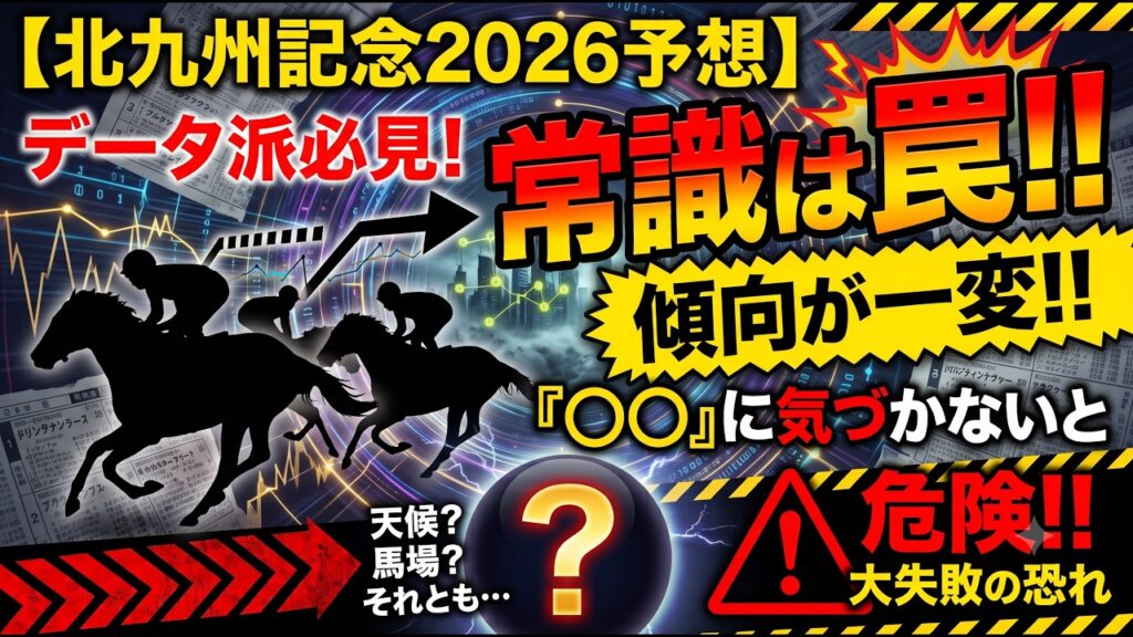 【北九州記念2026予想】データ派必見！傾向が一変する「〇〇」に気づかず予想するのは危険です。