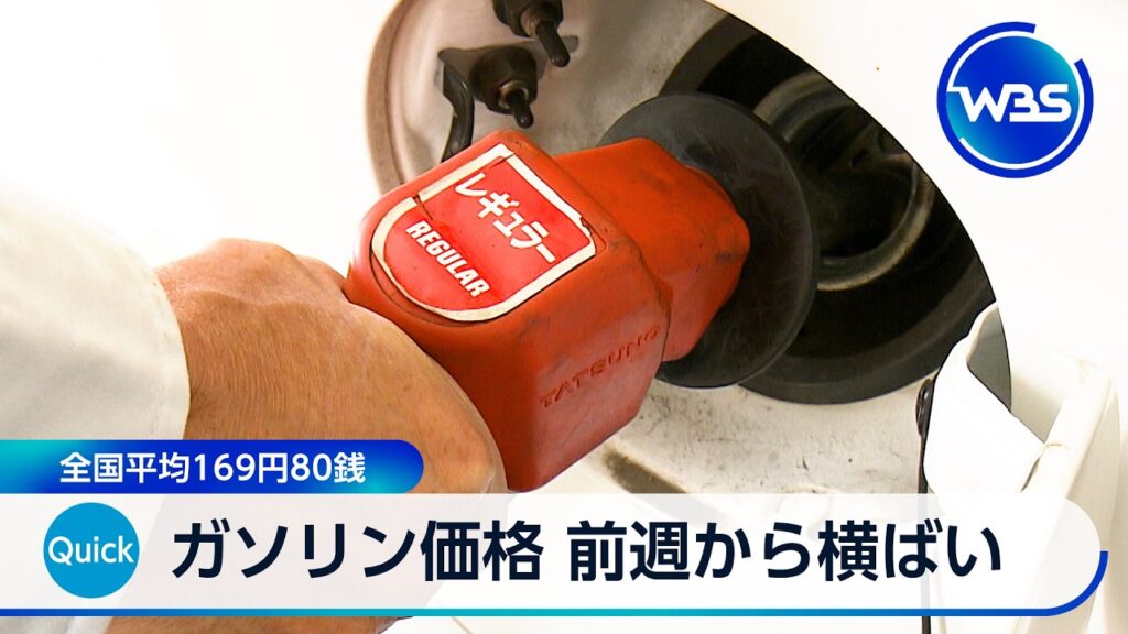 ガソリン価格 前週から横ばい 全国平均169円80銭【WBS】