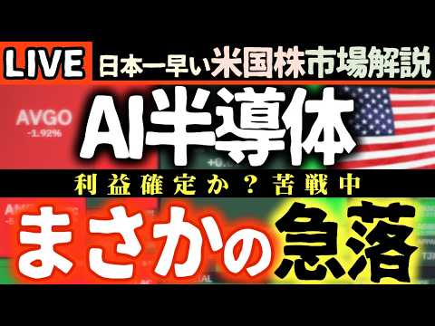 【おはぎゃー】🚀AI半導体が軒並み２ケタの急落！Metaが逆襲開始！ 【米国株で朝活投資】日本一早い米国株市場解説 朝4:30～夏時間