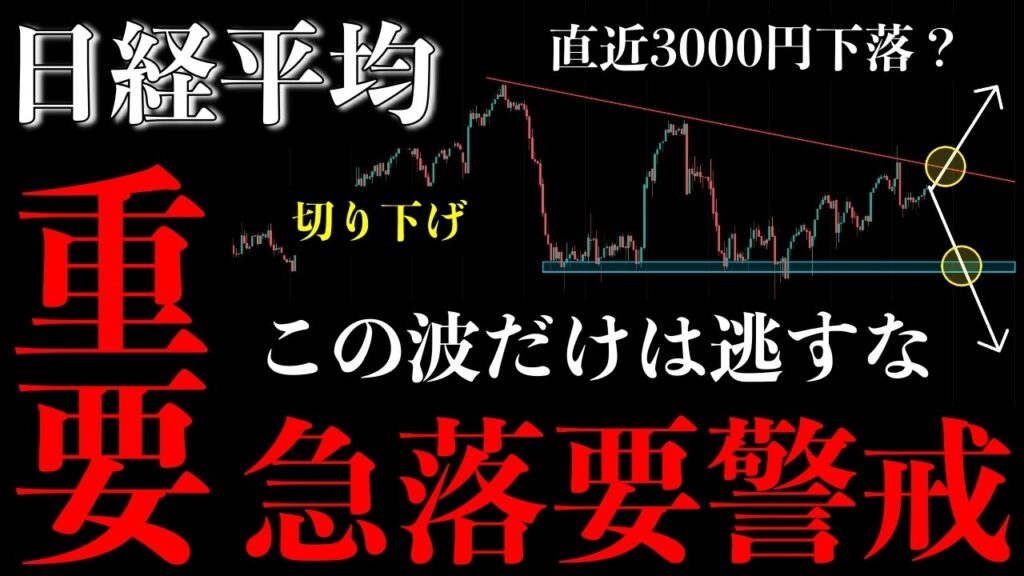 ⚠️日経平均“急落要警戒”。この波だけは逃すな…短期トレード戦略【Nikkei225分析】 ⚠️日経平均“急落要警戒”。この波だけは逃すな…短期トレード戦略【Nikkei225分析】