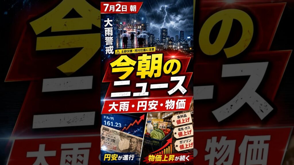 今朝のニュースまとめ｜7月2日 #ニュース #速報　#政治 #天気 #shorts