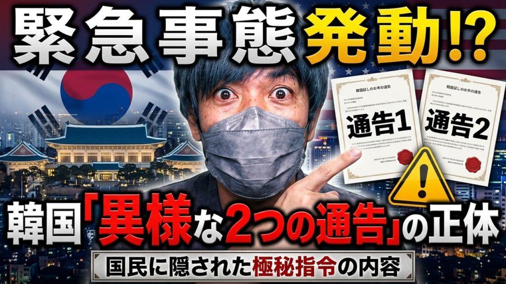 韓国緊急事態。政府から発表されたある２つの通告の異様さ。