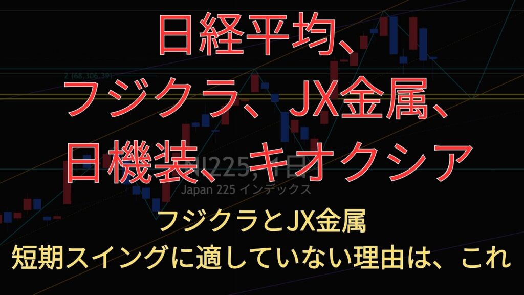 日経平均、フジクラ、JX金属、日機装、キオクシアのテクニカル分析最新アップデート 日経平均、フジクラ、JX金属、日機装、キオクシアのテクニカル分析最新アップデート