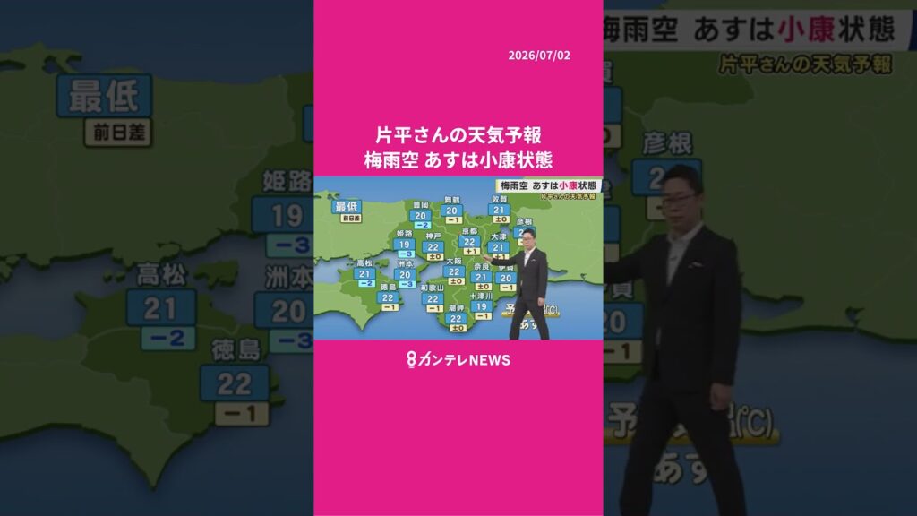【7/3(金)の天気】梅雨空 あすは小康状態 #news #天気 #ニュース 【7/3(金)の天気】梅雨空 あすは小康状態 #news #天気 #ニュース