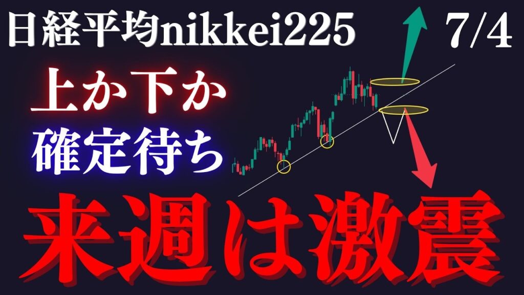⚠️日経平均”大暴れ”の予感！？長期トレンド割れ三尊急落を否定すれば再度ATH更新も期待できます:RedのNikkei225テクニカル徹底分析