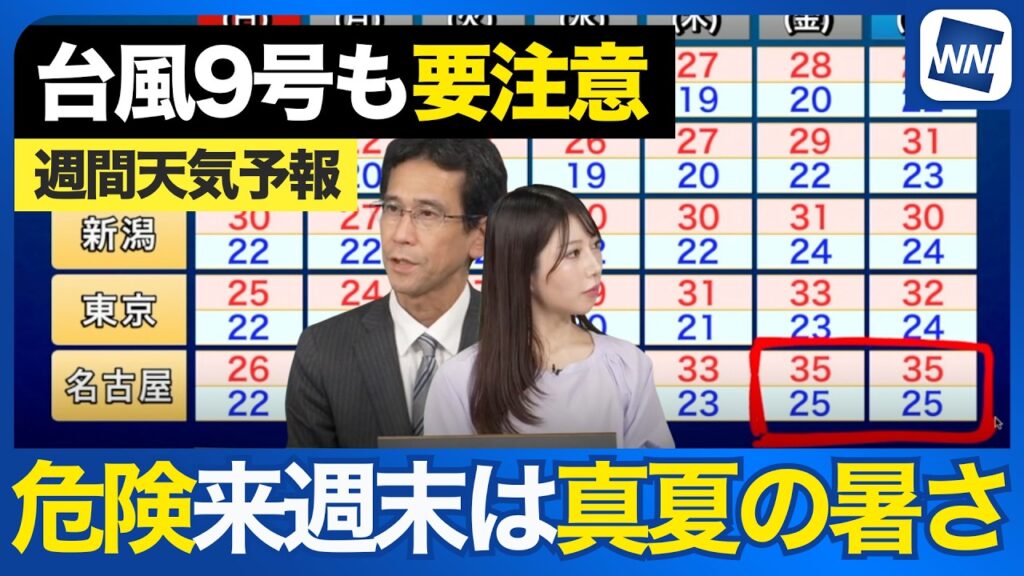 【週間天気予報】台風9号の動向注意 来週は真夏の暑さ到来し連日の熱帯夜も(2026年7月4日更新) 【週間天気予報】台風9号の動向注意 来週は真夏の暑さ到来し連日の熱帯夜も(2026年7月4日更新)