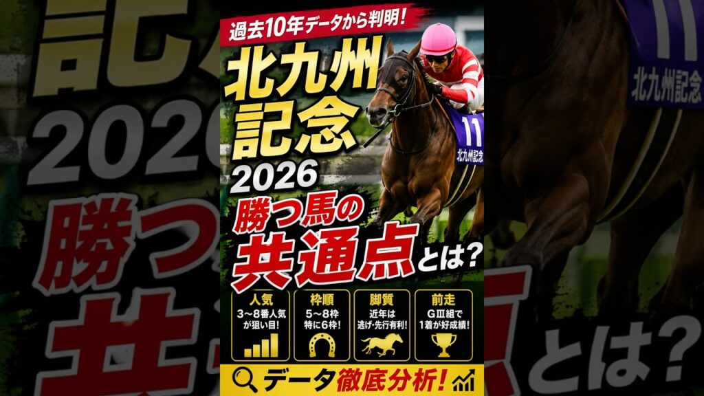 【北九州記念2026】過去10年データで判明した“勝てる馬の共通点”とは？ #競馬 #北九州記念 #データ分析 #競馬予想 #JRA