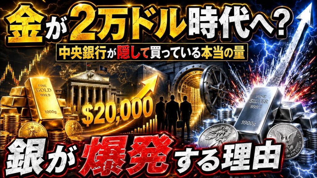 金が2万ドル時代へ？ 中央銀行が隠して買っている本当の量と、銀が爆発する理由