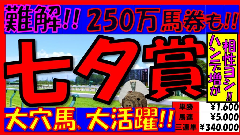 【後方馬に絶望データ。。。】🐎《七夕賞2026》過去10年の配当/データ/注目馬