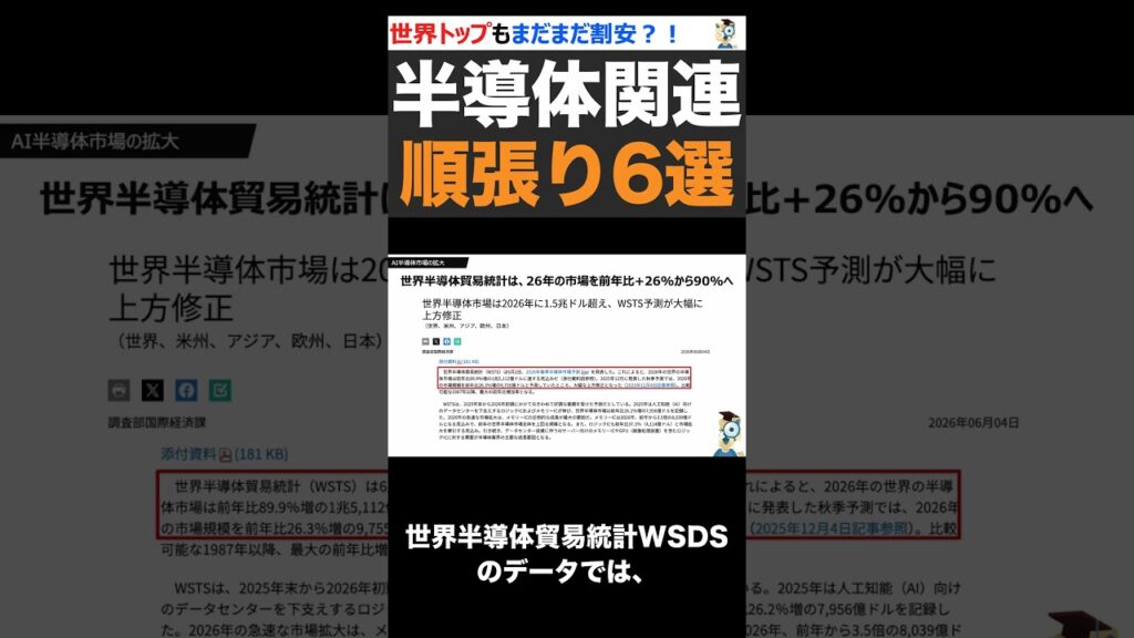 【激変】『裏方』半導体株6選。今買うならコレ！ #shorts