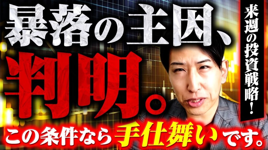 暴落超変動相場の主因。判明。この条件なら株、全て手仕舞いです。来週の投資戦略！