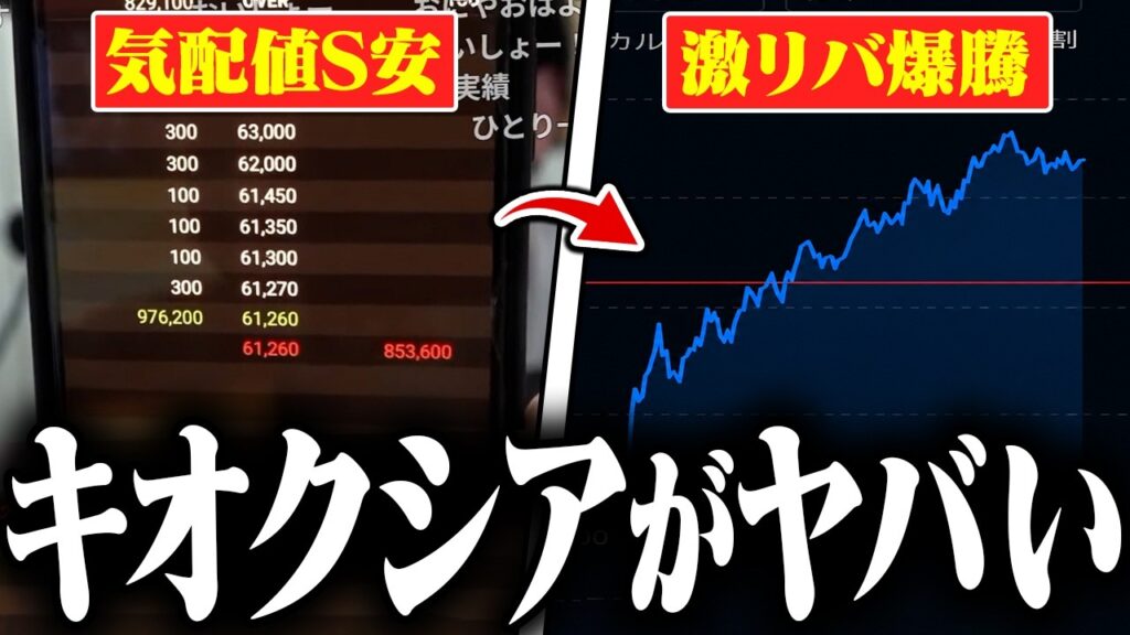 おにや、気配値S安の『キオクシア』が激リバで全てを焼き払った伝説の朝を見届ける【o-228 おにや/株/雑談】