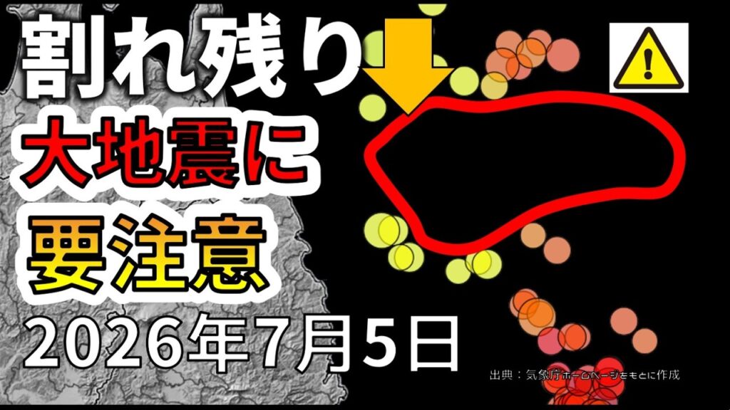 【ライブ】なぜ今後割れ残りで大地震が危ないか？生放送で解説します！（2026年7月5日）