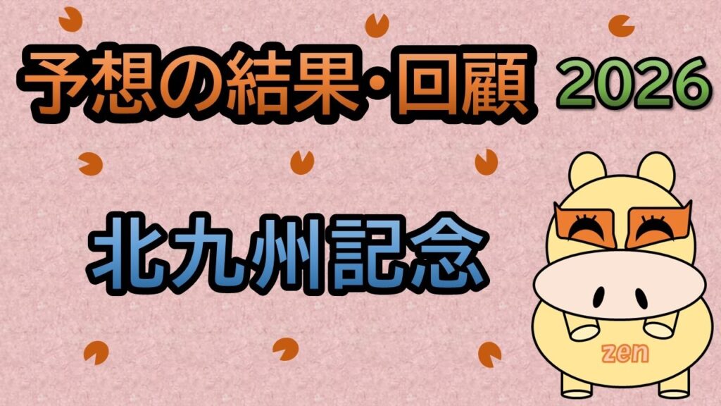 【北九州記念２０２６】予想の結果・回顧！（ＢＧＭ　ｂｙくれっぷ）