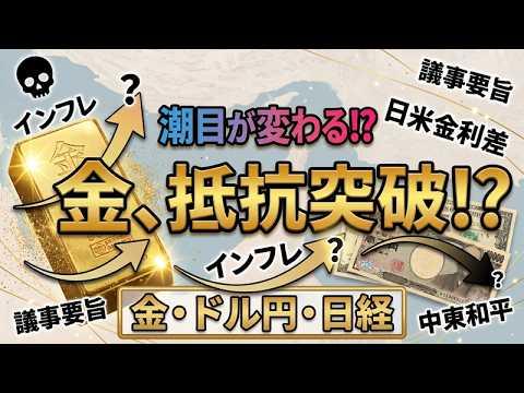 目立った材料が無くとも、金は抵抗を突破か！？【金相場】