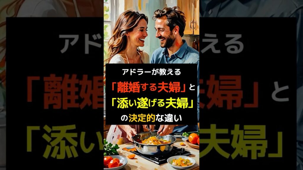 アドラーが教える「離婚する夫婦」と「添い遂げる夫婦」の決定的な違い