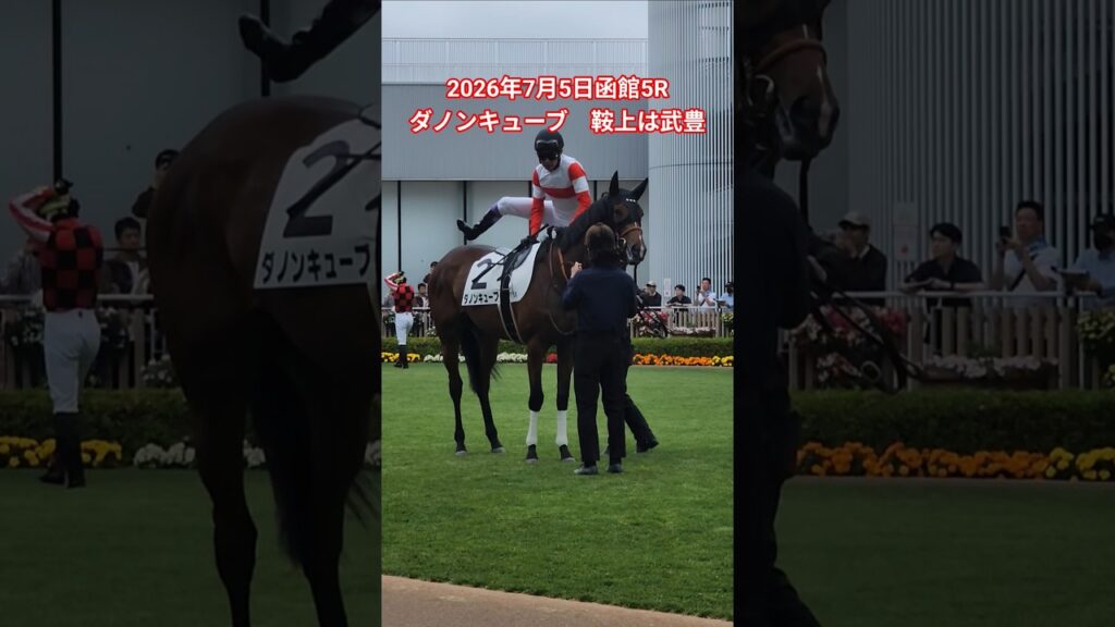【武豊騎手騎乗】ダノンキューブ始動！デビュー戦直前の貴重な騎乗シーンを現地撮影【函館5R・競馬ショート】